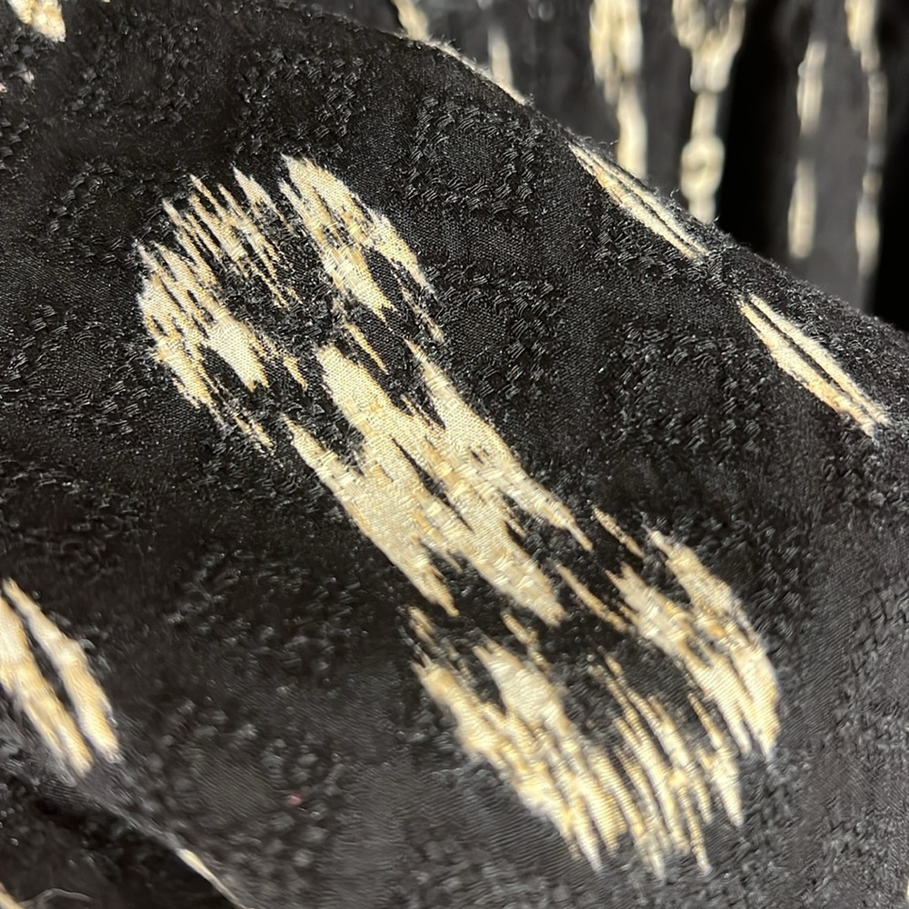 Massimo Dutti Black and Tan Long Sleeve Blouse - Picture 3 of 8